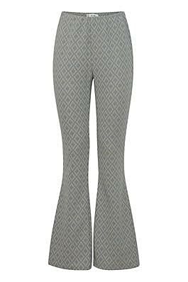 Ichi broek Priya blue mirage jacquard