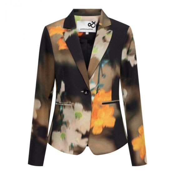 &Co Woman blazer Copenhagen flower black multi